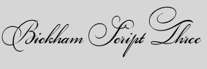 Bickham Script Three
